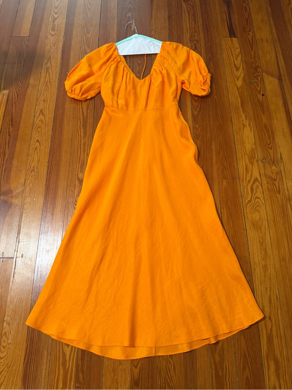 Banana Republic Orange Linen Maxi Dress